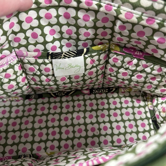 Vera‎ Bradley Mandy Handbag Olivia Pink  Cloth Pockets Organizers Retired - Picture 5 of 10